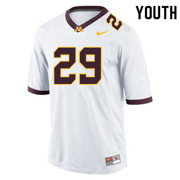 Youth #29 Josh Aune Minnesota Golden Gophers College Football Jerseys Sale-White - Click Image to Close
